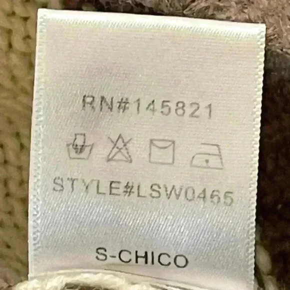 Listicle Cable Knit Striped Grandpa Drop Shoulder Pullover Sweater size small - Picture 7 of 7